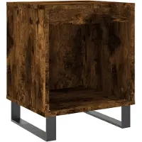 vidaXL Table de chevet chêne fumé 40x35x50 cm bois d’ingénierie