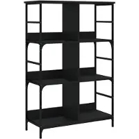 vidaXL Bibliothèque noir 78,5x33x117,5 cm bois d'ingénierie