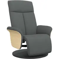 vidaXL Fauteuil relax avec repose-pieds Tissu gris foncé