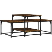 vidaXL Table basse chêne fumé 102x60x45 cm bois composite