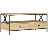 vidaXL Table basse en chêne Sonoma 100x51x45 cm Bois composite