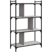 vidaXL Bibliothèque à 4 niveaux sonoma gris 76x32x123 cm