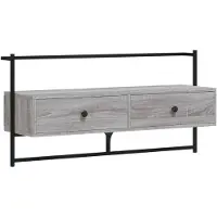 vidaXL Armoire TV murale Gris Sonoma 100,5x30x51 cm Bois composite