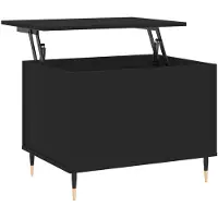 vidaXL Table basse noire 60x44,5x45 cm Bois composite