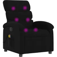 vidaXL Fauteuil de massage noir tissu