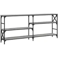 vidaXL Table console sonoma gris 180x29x76,5 cm bois d'ingénierie