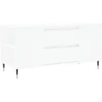 vidaXL Table basse blanche 102x44,5x50 cm Bois composite