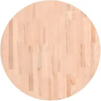 vidaXL Dessus de table Ø70x2,5 cm rond bois massif de hêtre