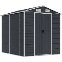 vidaXL Abri de jardin anthracite 191x215x198 cm Acier galvanisé