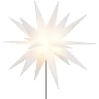vidaXL Étoile de Noël LED avec piquet de terre Pliable Blanc 57 cm