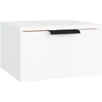 vidaXL Table de chevet murale blanc 34x30x20 cm