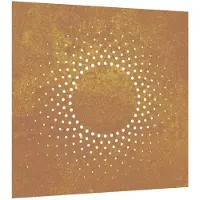vidaXL Décoration murale de jardin 55x55 cm acier corten design soleil