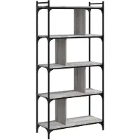 vidaXL Bibliothèque 5 niveaux sonoma gris 76x32x158 cm