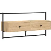 vidaXL Armoire TV murale chêne Sonoma 100,5x30x51 cm Matériau dérivé du bois