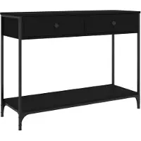 vidaXL Table console noir 100x34,5x75 cm bois d'ingénierie