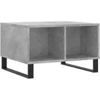 vidaXL Table basse gris béton 60x50x36,5 cm Bois composite