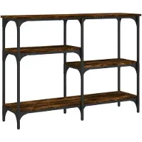 vidaXL Table console chêne fumé 102x29x75 cm bois d'ingénierie
