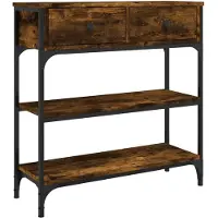vidaXL Table console chêne fumé 72,5x25x75 cm bois d'ingénierie