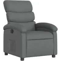 vidaXL Fauteuil relax gris foncé Tissu
