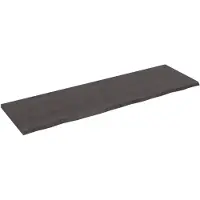 vidaXL Dessus de table marron foncé bois chêne massif traité