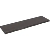 vidaXL Dessus de table marron foncé bois chêne massif traité