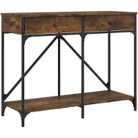 vidaXL Table console chêne fumé 100x39x78,5 cm bois d'ingénierie