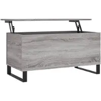 vidaXL Table basse Gris Sonoma 90x44,5x45 cm Bois composite