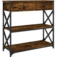 vidaXL Table console chêne fumé 75x28x75 cm bois d'ingénierie