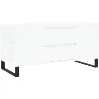 vidaXL Table basse blanche 102x44,5x50 cm Bois composite