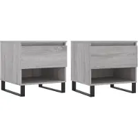 vidaXL Tables basses 2 pcs. Gris Sonoma 50x46x50 cm Bois composite