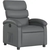 vidaXL Fauteuil relax gris similicuir