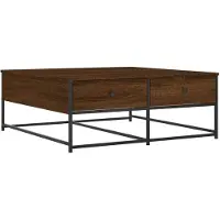 vidaXL Table basse marron imitation chêne 100x99x40 cm Bois composite
