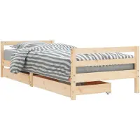 vidaXL Lit d'enfant avec tiroirs 90x190 cm pin massif