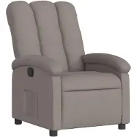 vidaXL Fauteuil relax Taupe Tissu