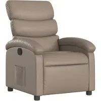 vidaXL Fauteuil relax cappuccino brun similicuir