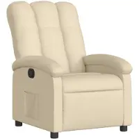 vidaXL Fauteuil relax Tissu Crème