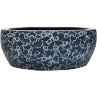 vidaXL Vasque à poser Noir et Bleu Rond Ø41x14 cm Céramique