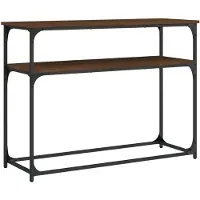 vidaXL Table console chêne marron 100x35,5x75 cm bois d'ingénierie
