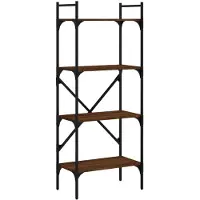 vidaXL Bibliothèque à 4 niveaux chêne marron 56x31,5x138,5 cm