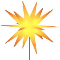 vidaXL Étoile de Noël LED avec piquet de terre Pliable jaune 57 cm