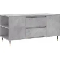 vidaXL Table basse gris béton 102x44,5x50 cm Bois composite
