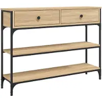 vidaXL Table console chêne sonoma 100x25x75 cm bois d'ingénierie