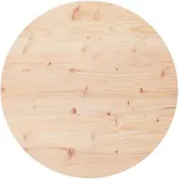 vidaXL Dessus de table rond Ø90x3 cm bois de pin massif