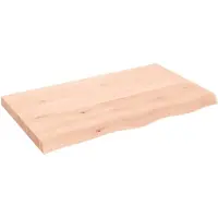 vidaXL Étagère murale 100x60x(2-6) cm bois de chêne massif non traité