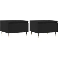 vidaXL Tables basses 2 pièces noir 50x46x35 cm bois composite