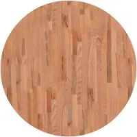 vidaXL Dessus de table Ø90x1,5 cm rond bois massif de hêtre