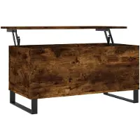vidaXL Table basse chêne fumé 90x44,5x45 cm Bois composite