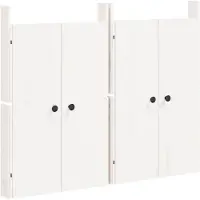 vidaXL Portes de cuisine d'extérieur 2 pcs blanc bois de pin massif