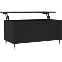 vidaXL Table basse noire 90x44,5x45 cm Bois composite
