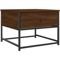 vidaXL Table basse marron imitation chêne 51x51x40 cm Bois composite